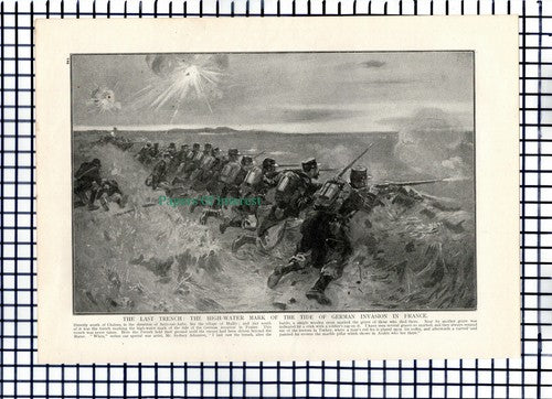 X1360) Chalons Trenches Mailly Sydney Adamson  World War One  c.1918 Book Print