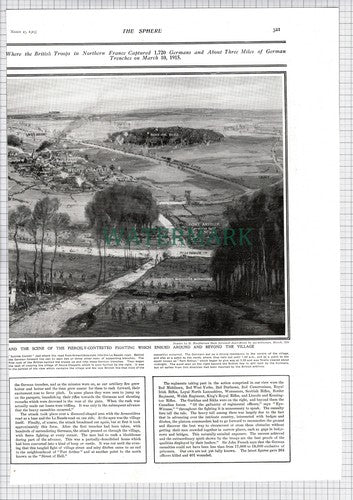The Attack On Neuve Chapelle 2nd Middlesex Royal Irish WW1 War - 1915 Article