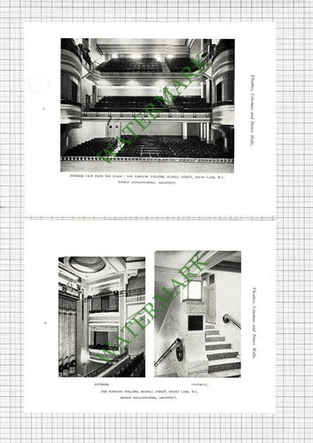 Fortune Theatre Russell Street Drury Lane London Schaufelberg c.1930 Book Prints