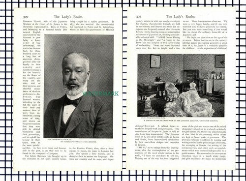 Society In Japan Baroness Hyashi Japanese Minister   - c.1900 Article / Print