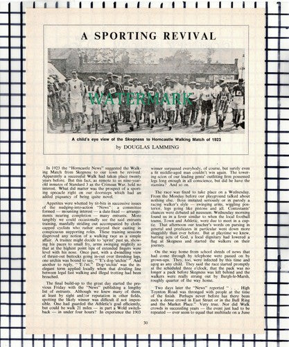 (58) Skegness Horncastle Walking Match Sid Stones Douglas Lamming 1978 Article