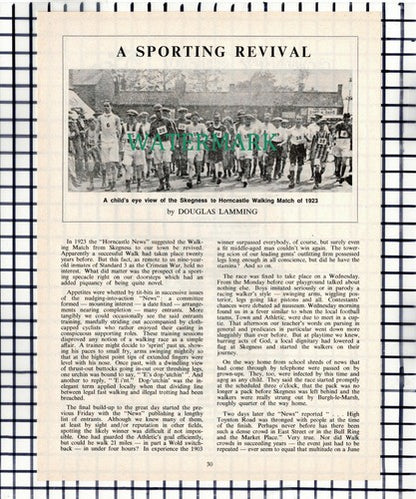 (58) Skegness Horncastle Walking Match Sid Stones Douglas Lamming 1978 Article