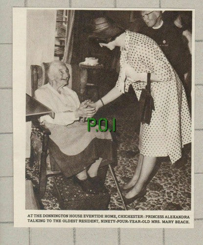 Mrs Mary Beach Donnington House Eventide Home Chichester - 1961 Small  Cutting