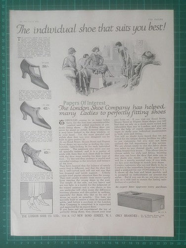 X1013) The London Shoe Company Magazine Advert  -  1924
