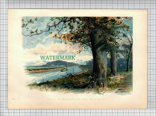 (5628) MANCHESTER Ship Canal Mount Manisty  - c.1910 Print