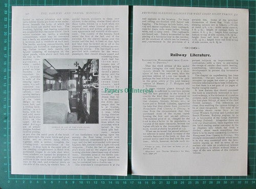 (6448) West Coast Railway Night Trains Sleeping Saloons HD Earl  - 1914  Article