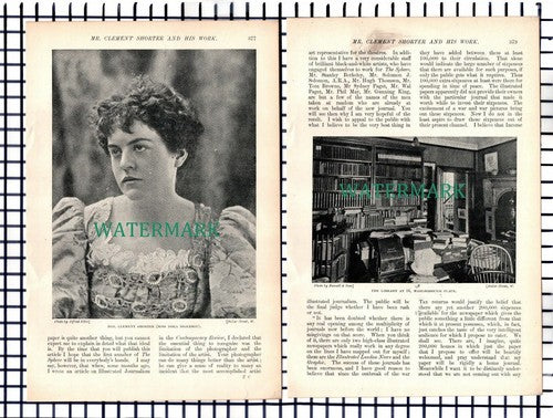 (7415) Mr Clement Shorter ~   c.1901 9-Side Article