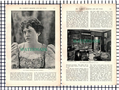 (7415) Mr Clement Shorter ~   c.1901 9-Side Article