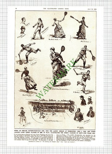 Ladies Tennis Wimbledon Dod F Sedgman Drobny Maureen Connolly  -1952 Article