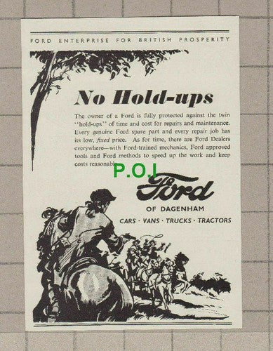 C2270) Ford Of Dagenham Small Advert Highwayman - 1948 Clip