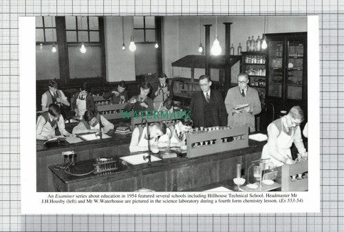 C7570) Hillhouse Technical School Huddersfield Housby Waterhouse  - Cutting