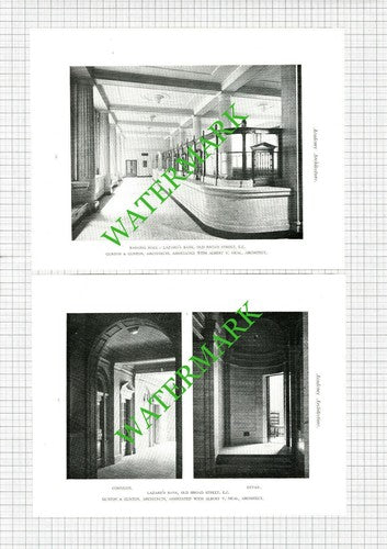 Lazard's Bank Old Broad Street London Gunton Albert Heal  c.1926 Article/ Prints