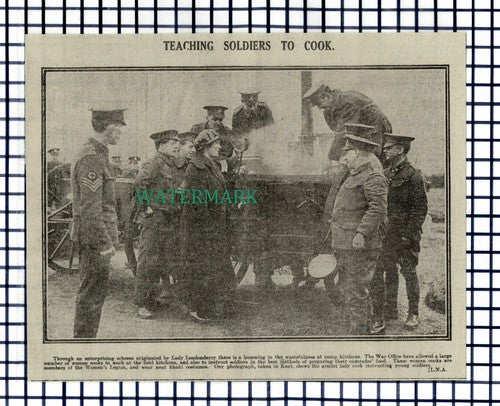 (8101) Women's Legion War Cooks World War One WW1 - 1916 Cutting