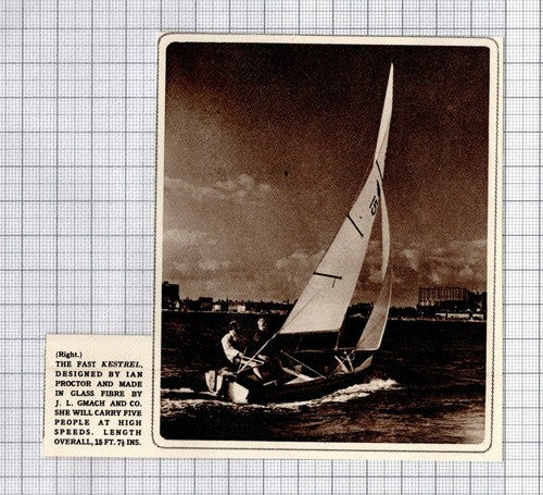 The KESTREL Yacht Ian Proctor J L Gmach & Co - 1961 Small Clipping