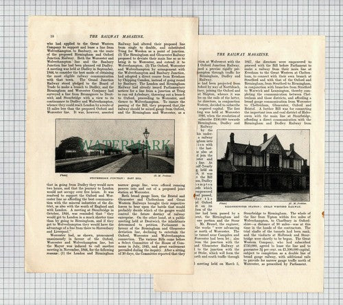 (6066) The Oxford Worcester & Wolverhampton Railway Kidderminster - 1913 Article