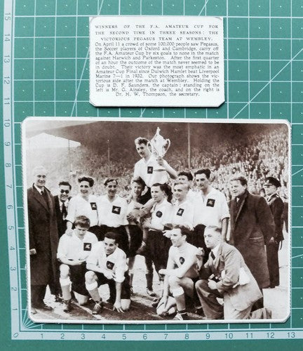 Pegasus Soccer Team Wembley Oxford Cambridge FA Amateur Cup -  1953 2-Part Clip