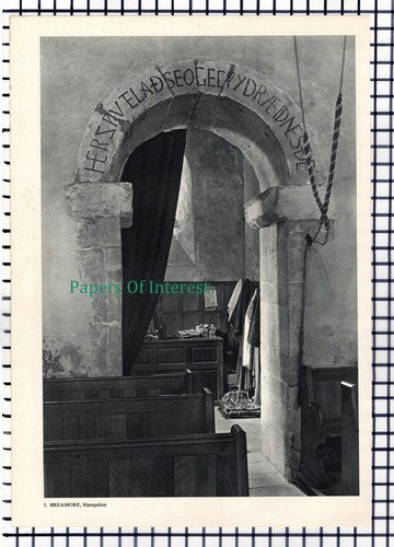 X1461) Worth Sussex / Breamore Hampshire Church - Dble Sided Print