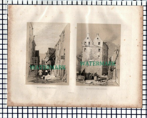 Fiddlers Close High Street Gallowgate Glasgow Scotland  - 1848 Print