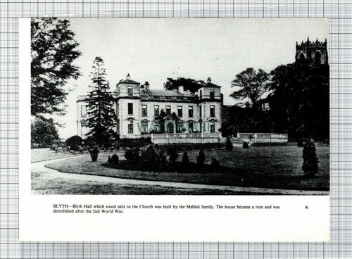 C7488) BLYTH HALL Nottinghamshire England - Cutting