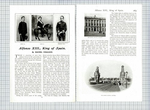(6335) Alfonso XIII King Of Spain Rachel Challice  - c.1905 Article