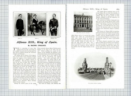 (6335) Alfonso XIII King Of Spain Rachel Challice  - c.1905 Article