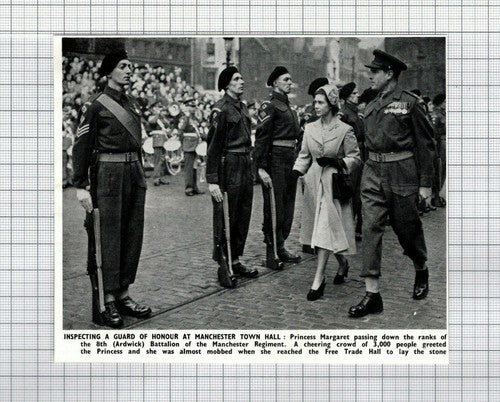 8th Ardwick Battalion Manchester Regiment  Princess Margaret -1950 News Clipping