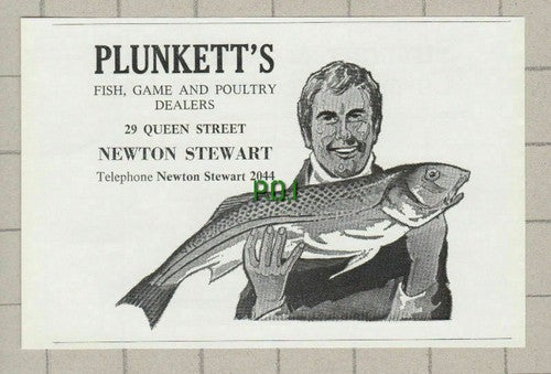 (5326) Plunkett's Fish Game Poultry Queen St Newton Stewart Scotland   - 1976
