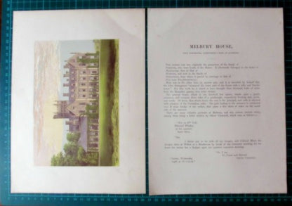 (6212) Melbury House Dorset  - c.1880 Print And Article