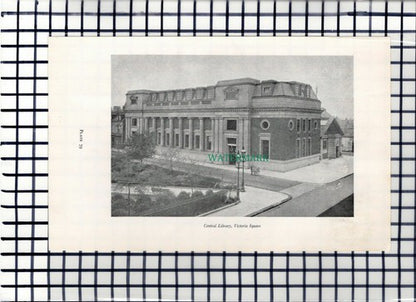 C6552) Central Library Victoria Square Ormesby Middlesbrough -  1960s Book Print