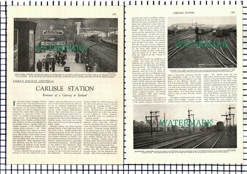 (7370) Carlisle Railway Station Kingmoor Yard  ~    7-Side 1930s Article
