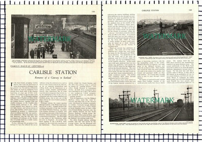 (7370) Carlisle Railway Station Kingmoor Yard  ~    7-Side 1930s Article