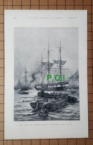 The WARSPITE Ship  Battle of Solebay Edward Fraser  - 1897 Article