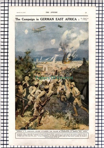 Kigerangwa AFRICA Attack General S H Sheppard  World War One - 1919 News Page