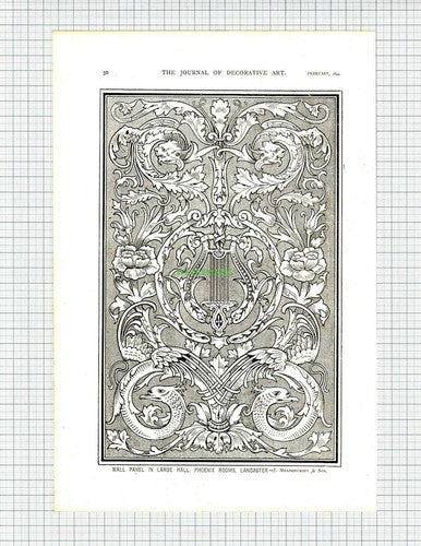X751) Phoenix Rooms Lancaster J Meadowcroft & Son  - 1894 Article
