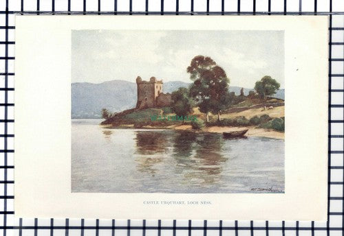 C6471) Castle Urquhart Loch Ness Scotland  c.1920s Small Print