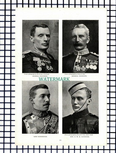 Col Keith Falconer Dick Cunyngham Sir W Penn Symons - c.1900 Article