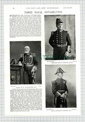 X1907) Comm Percy Cullen Capt Robert Cumming Sir William Goldsmith - 1897 Page