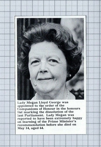 (5281) Lady Megan Lloyd George  - 1966 Clip