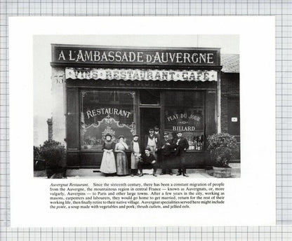 A L'Ambassade D'Auvergne Paris France  Restaurant du Coucou  - Book Print