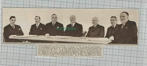 C2038) The Iron & Steel Corporation Sir John Green Garton McBain Hardie - 1951