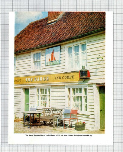 The Barge Inn Battlefield Essex Pub  - 1970 Clipping