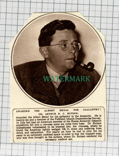 C2213) Dr Arthur R C Butson Antarctic Gallantry Albert Medal - 1948 Clip