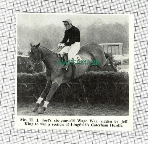 C2081) Mr H J Joel Wage War Jeff King Lingfield Caterham Hurdle - 1969 Clip