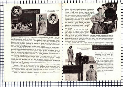 John Ireland Actor Joanne Dru Actress  - c.1955 Article