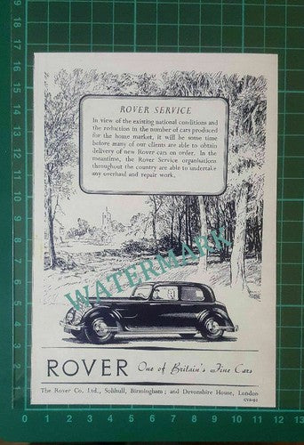 C1468) Rover Car Post War Small Advert - 1948 Clip