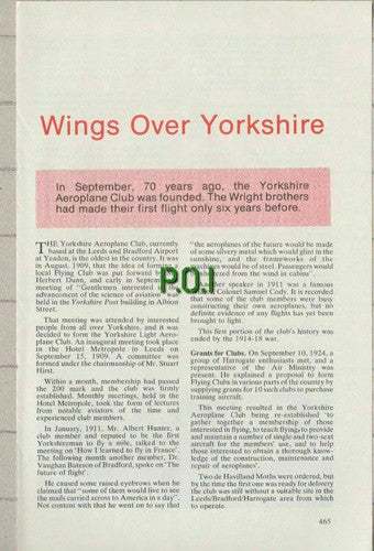 (C121) Yorkshire Aeroplane Club Yeadon Sherburn Fenton Webster Terry Sykes1979