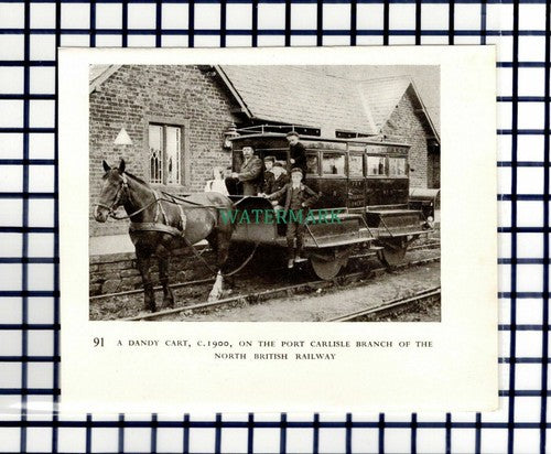 C6703) Northallerton LNER Control Panel / Port Carlisle Dandy Cart  1947 Cutting