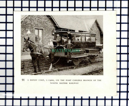 C6703) Northallerton LNER Control Panel / Port Carlisle Dandy Cart  1947 Cutting