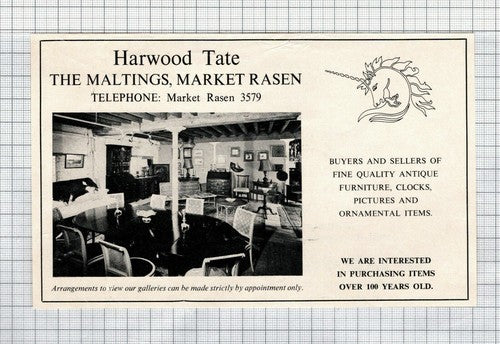 Harwood Tate The Maltings Market Rasen Advert  - 1974 Cutting