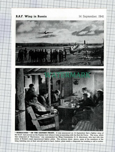 C692) RAF Wing In Russia WIng Comm G R Isherwood - c.1946 Cutting